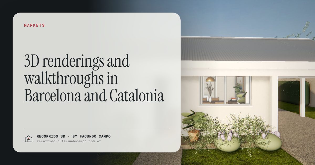 3D renderings and walkthroughs in Barcelona and Catalonia · Recorrido 3D