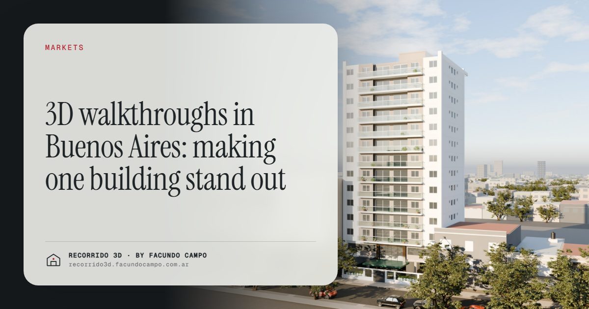 3D walkthroughs in Buenos Aires: making one building stand out · Recorrido 3D