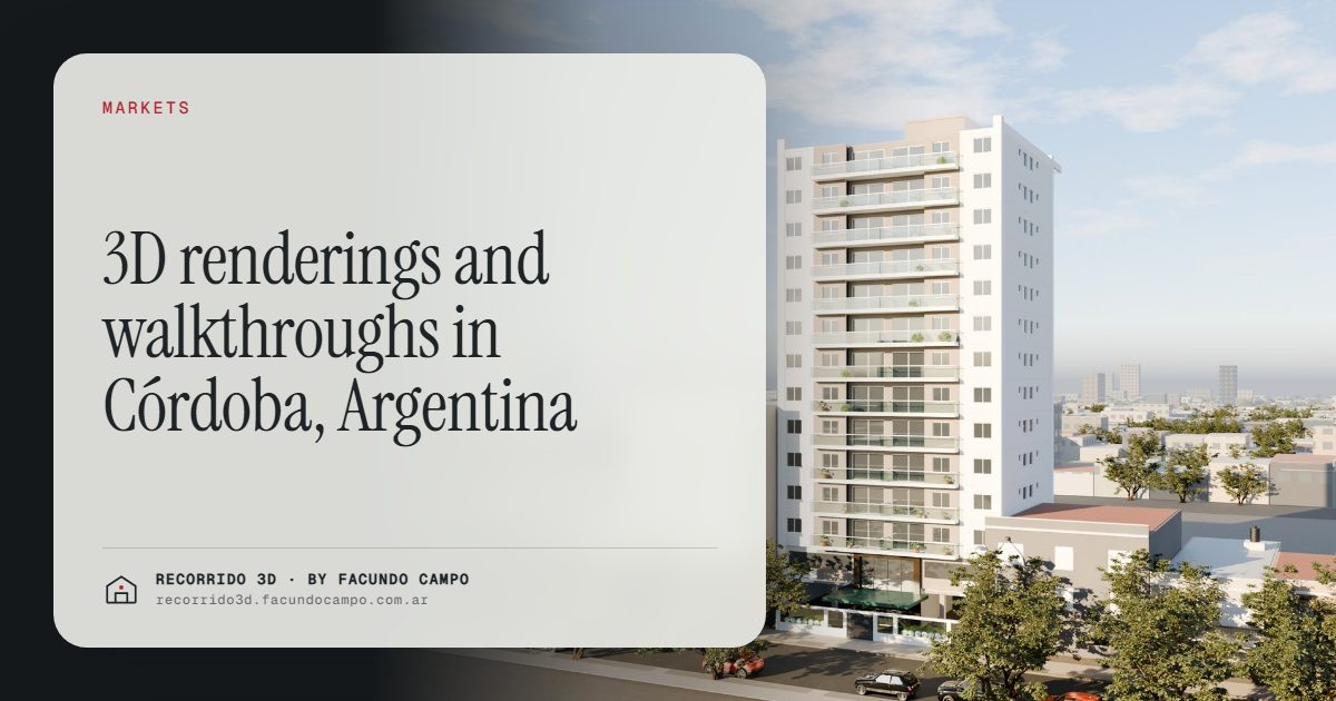 3D renderings and walkthroughs in Córdoba, Argentina · Recorrido 3D