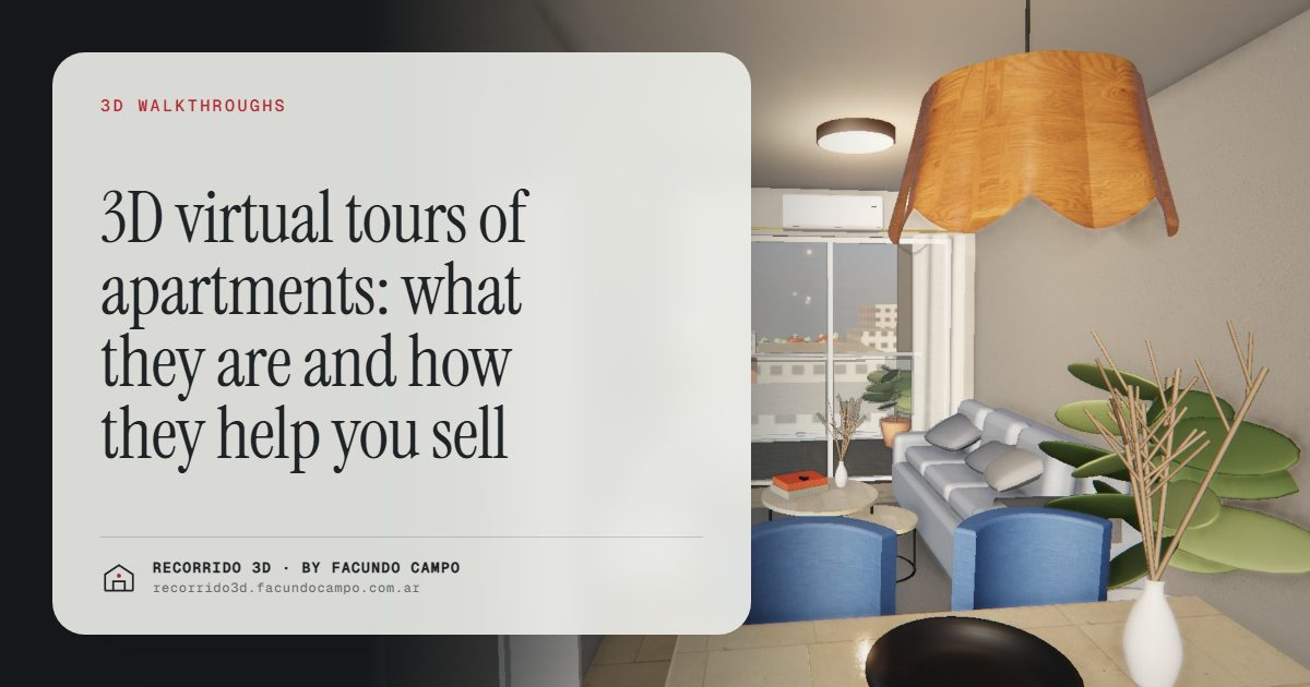 3D virtual tours of apartments: what they are and how they help you sell · Recorrido 3D