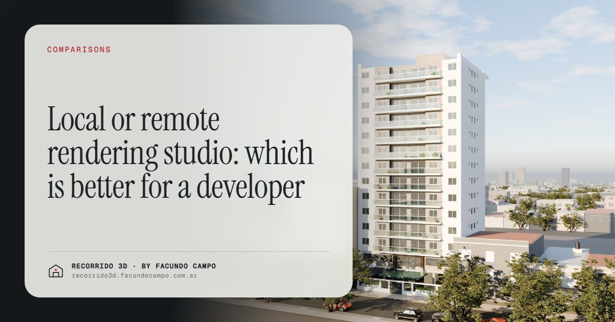 Local or remote rendering studio: which is better for a developer · Recorrido 3D