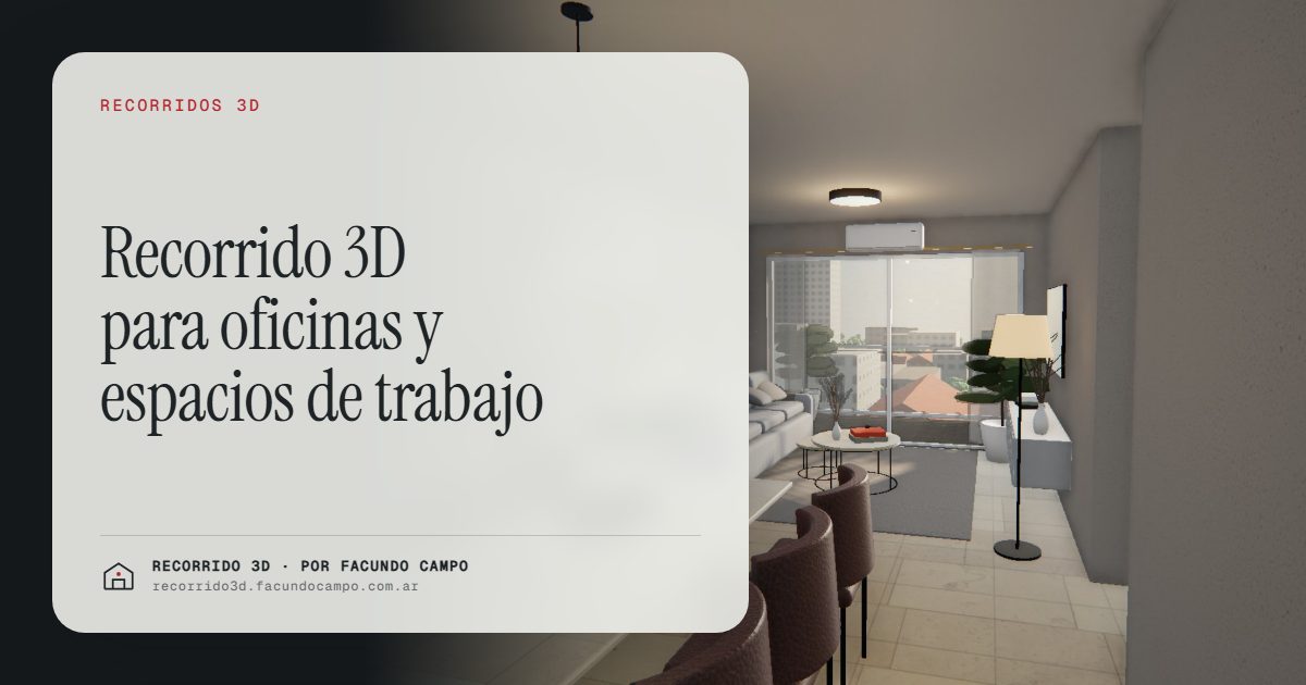 Recorrido 3D para oficinas y espacios de trabajo · Recorrido 3D
