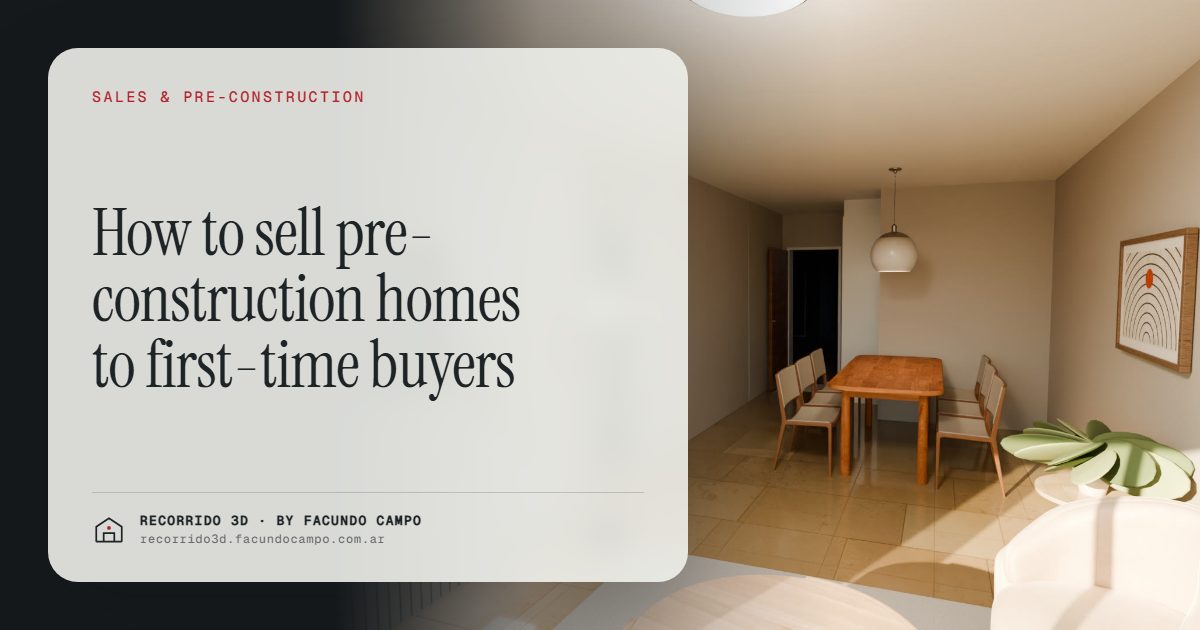 How to sell pre-construction homes to first-time buyers · Recorrido 3D