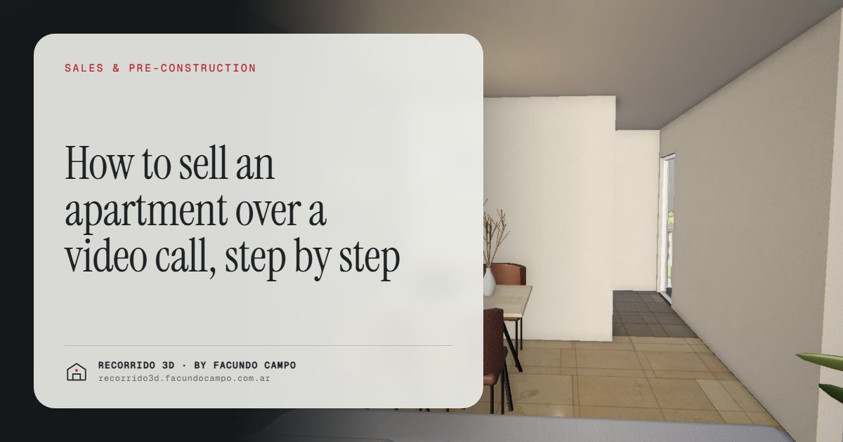 How to sell an apartment over a video call, step by step · Recorrido 3D