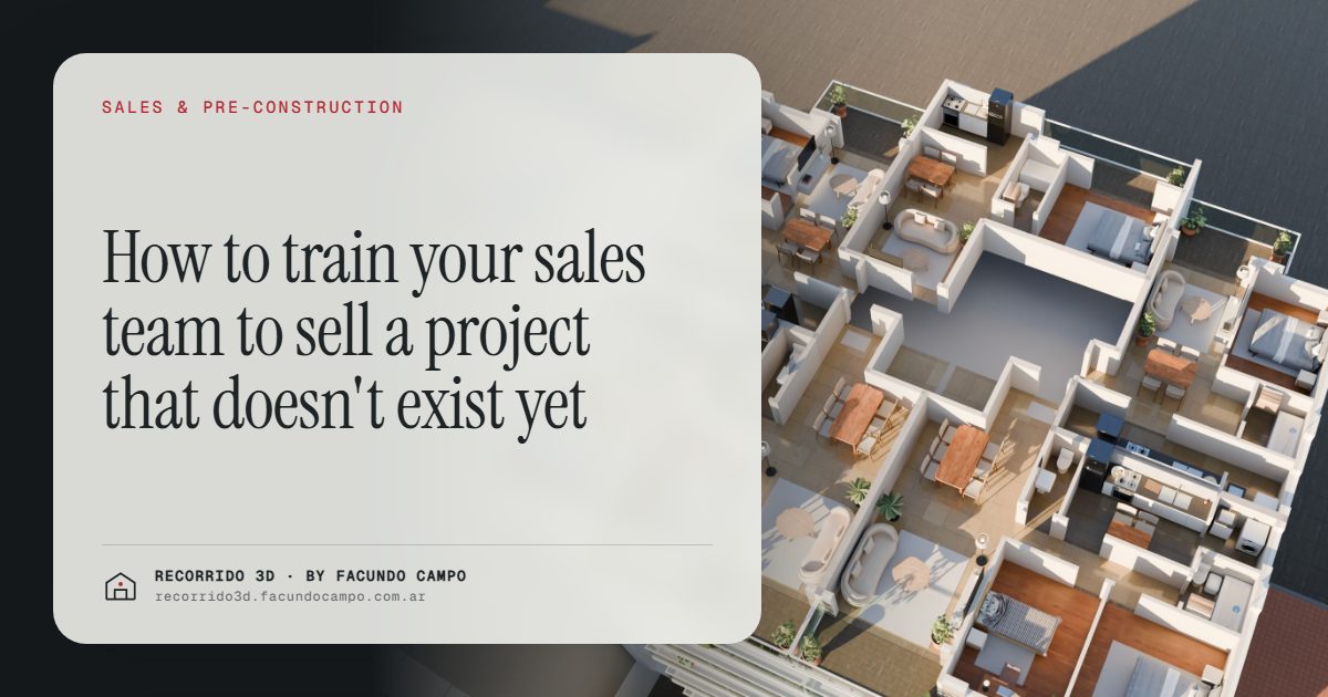 How to train your sales team to sell a project that doesn't exist yet · Recorrido 3D